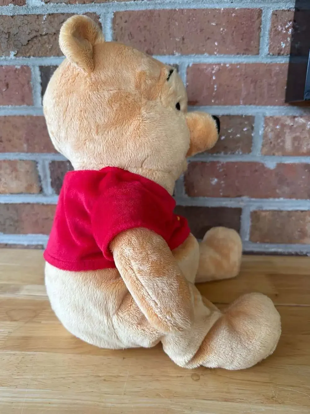Disney Store Winnie The Pooh Plush Stuffed Animal with Red Shirt
